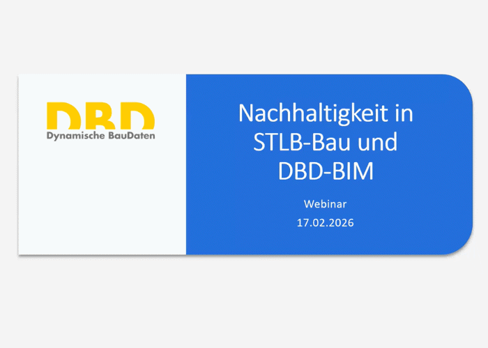 Webinar Nachhaltig ausschreiben mit DBD-BIM und STLB-Bau